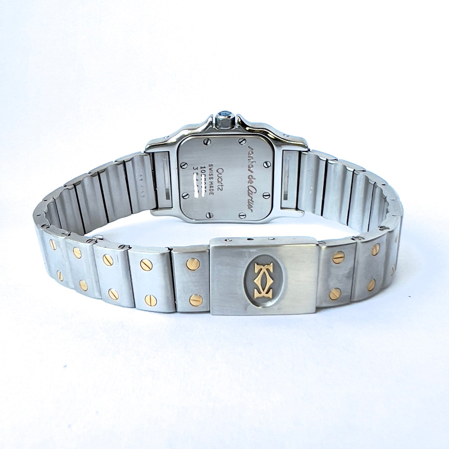 CARTIER SANTOS GALBEE 24mm Quartz 2 Tone 0.69TCW Diamond Watch