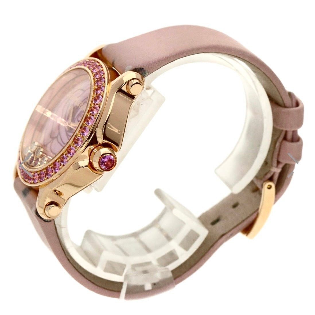 CHOPARD LMT Edition 100 Worldwide Quartz 36mm 18K Rose Gold Pink Sapphires and Diamonds Watch