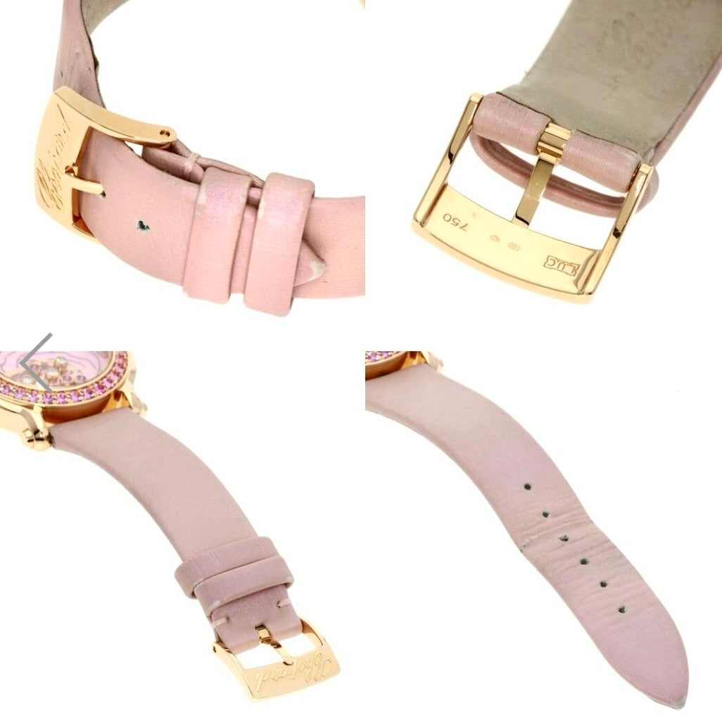 CHOPARD LMT Edition 100 Worldwide Quartz 36mm 18K Rose Gold Pink Sapphires and Diamonds Watch
