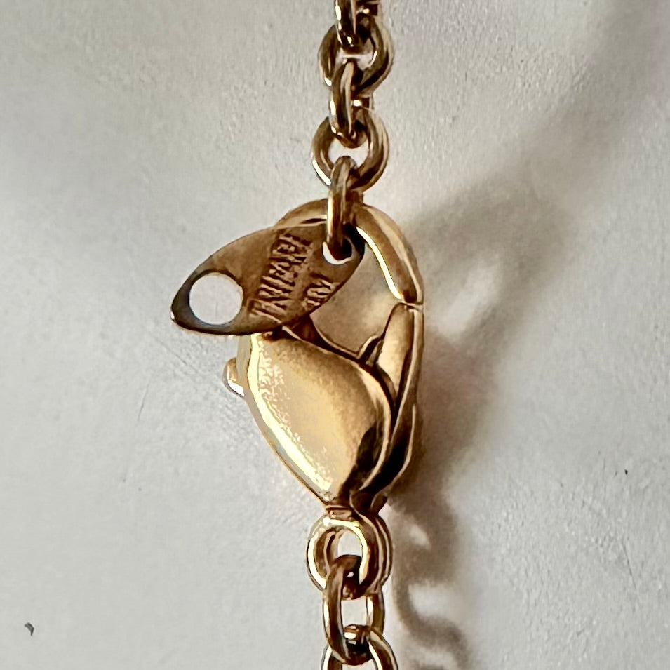 Authentic Pre Owned TRIFARI Yellow Gold Plated Chain 29.75 inches long