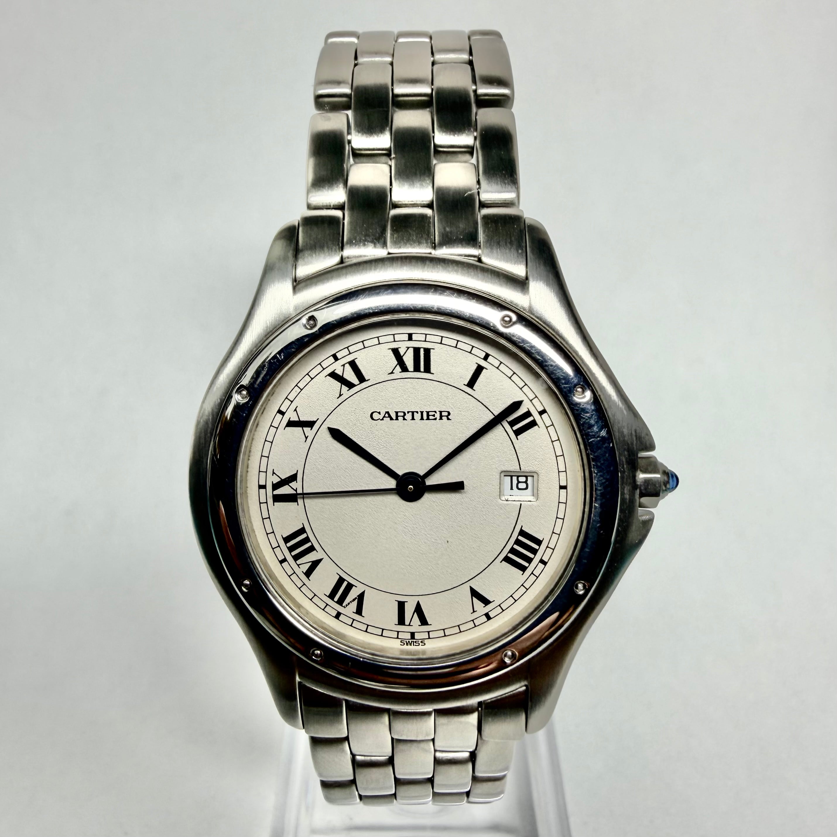 CARTIER PANTHERE COUGAR Quartz 32mm Steel Watch | NATILUXIA display picture 1
