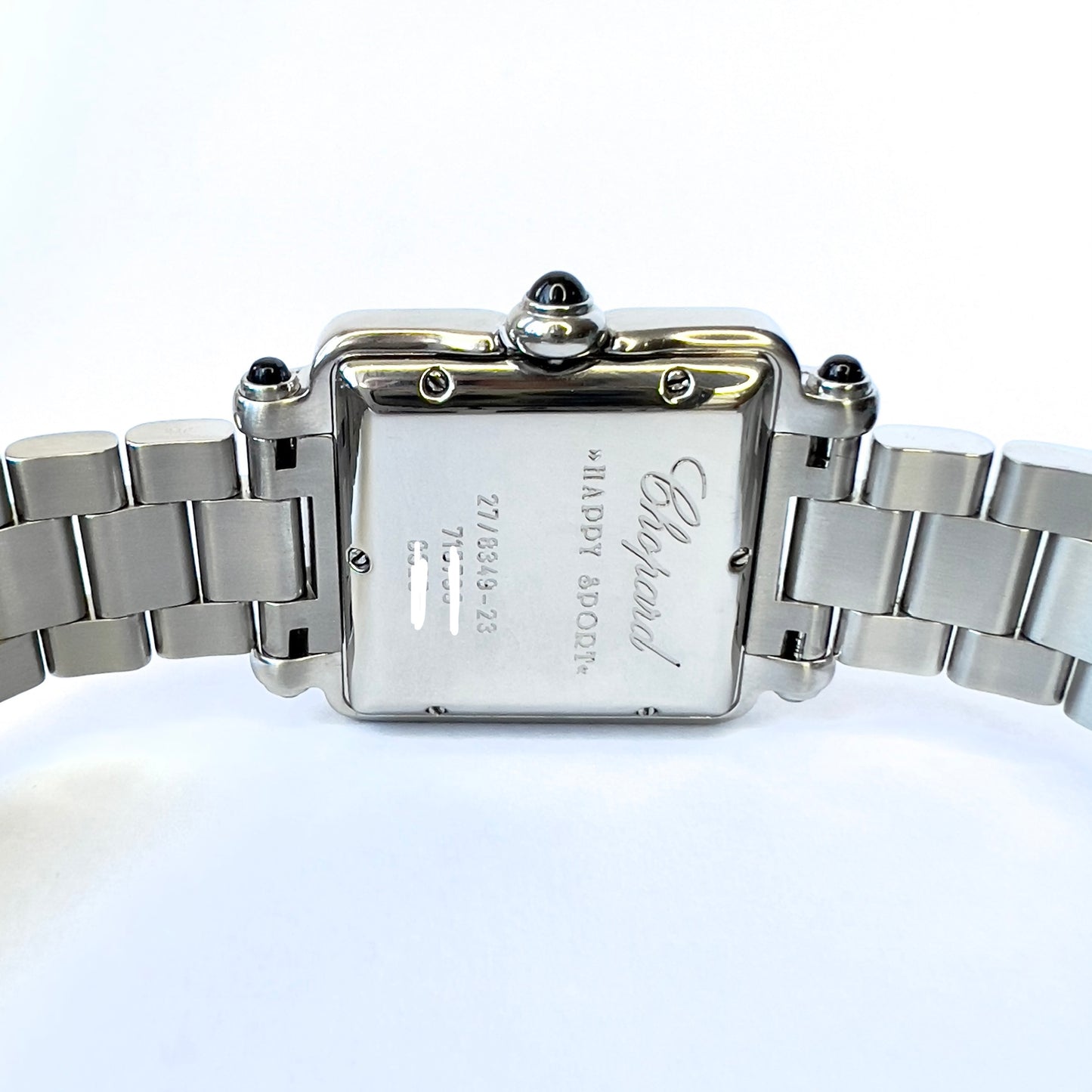 CHOPARD HAPPY SPORT Steel Watch 5 Floating DIAMONDS & Diamond Bezel