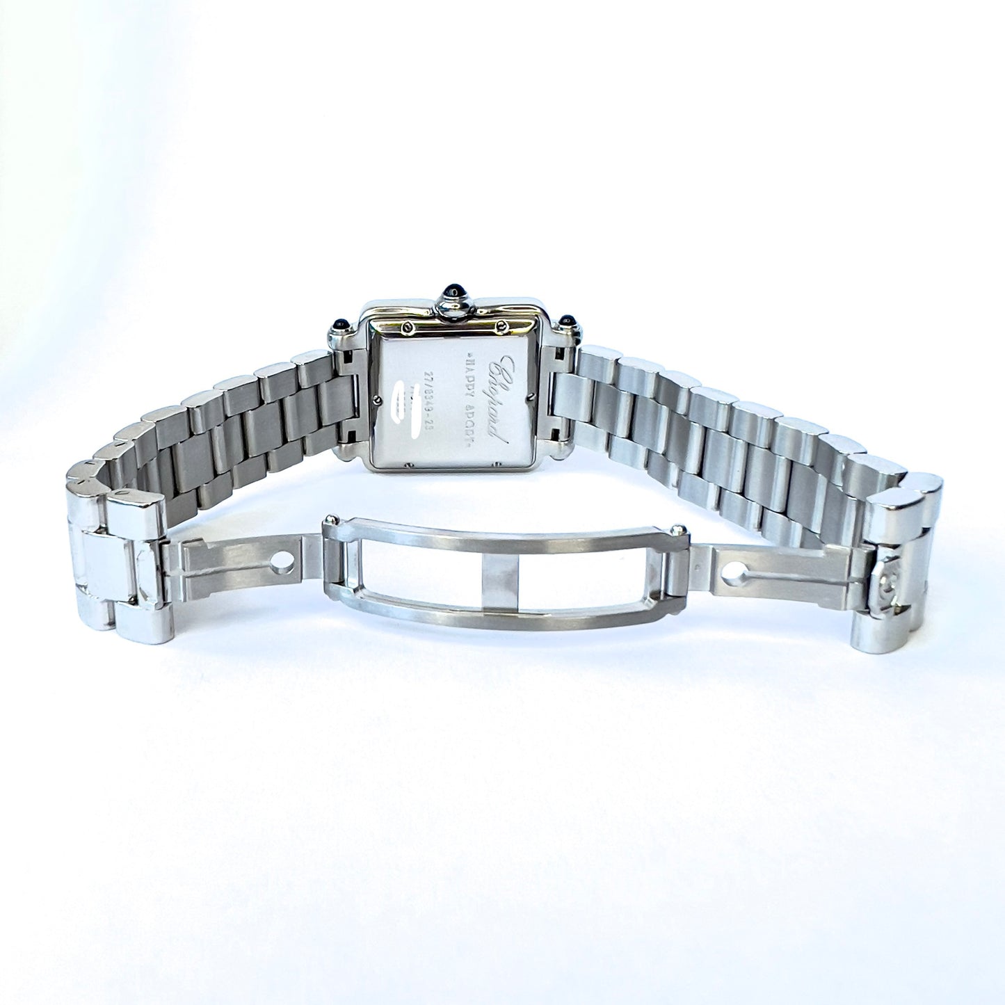 CHOPARD HAPPY SPORT Steel Watch 5 Floating DIAMONDS & Diamond Bezel