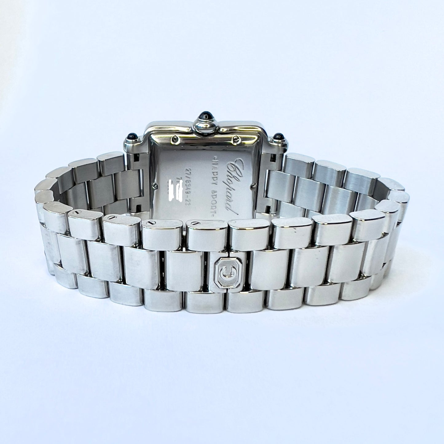 CHOPARD HAPPY SPORT Steel Watch 5 Floating DIAMONDS & Diamond Bezel