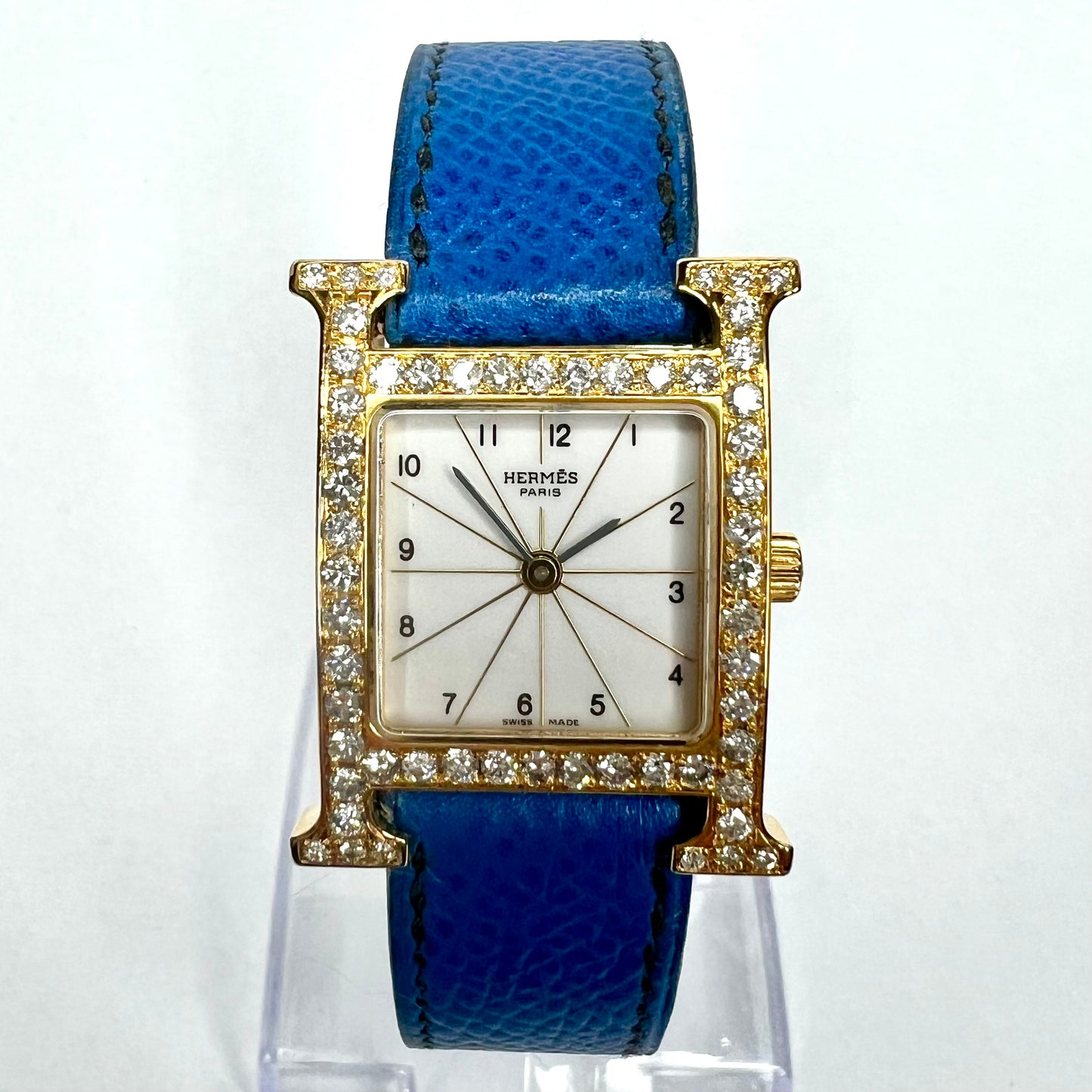 HERMES HEURE H 25mm 2 Tone 0.92TCW DIAMOND Watch