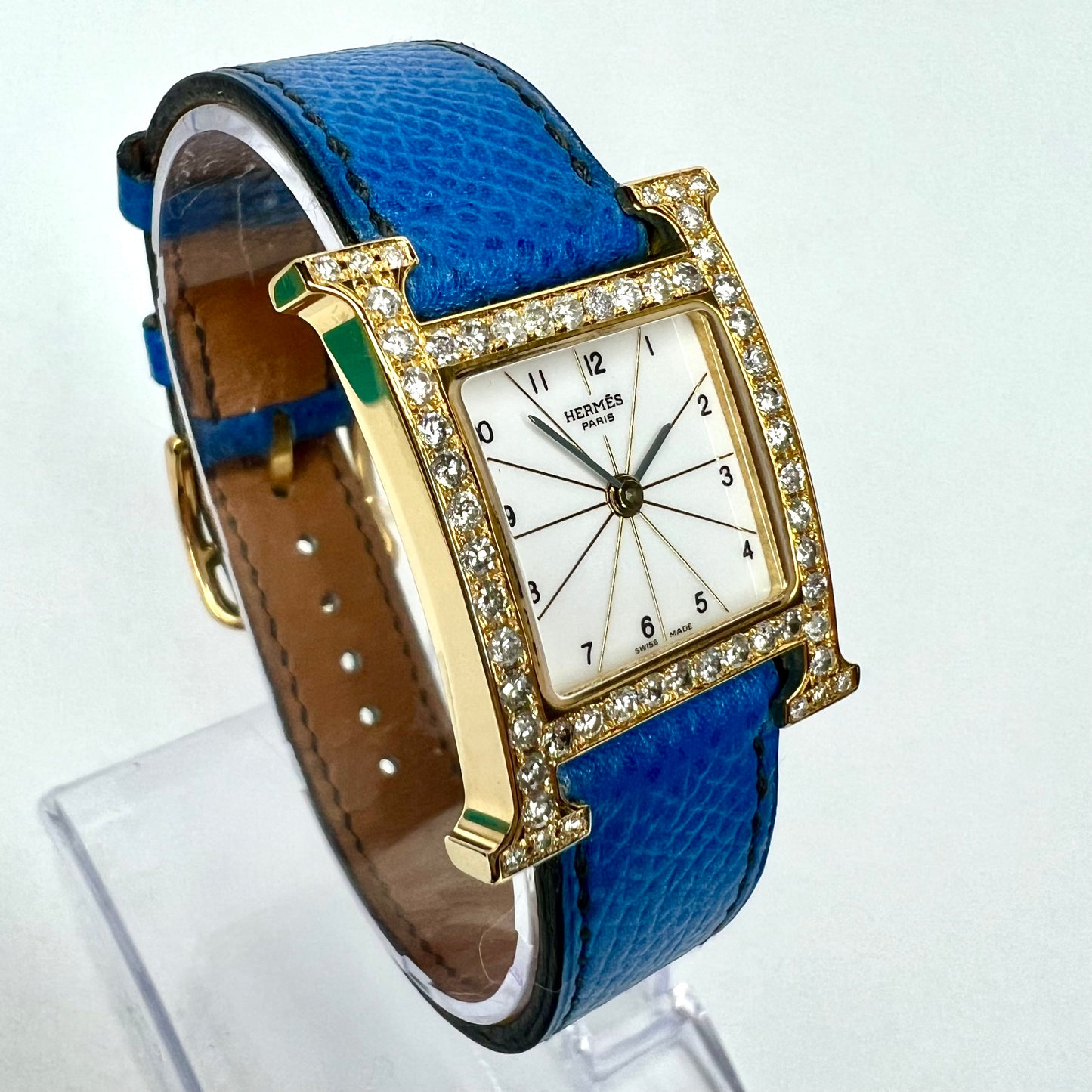 HERMES HEURE H 25mm 2 Tone 0.92TCW DIAMOND Watch