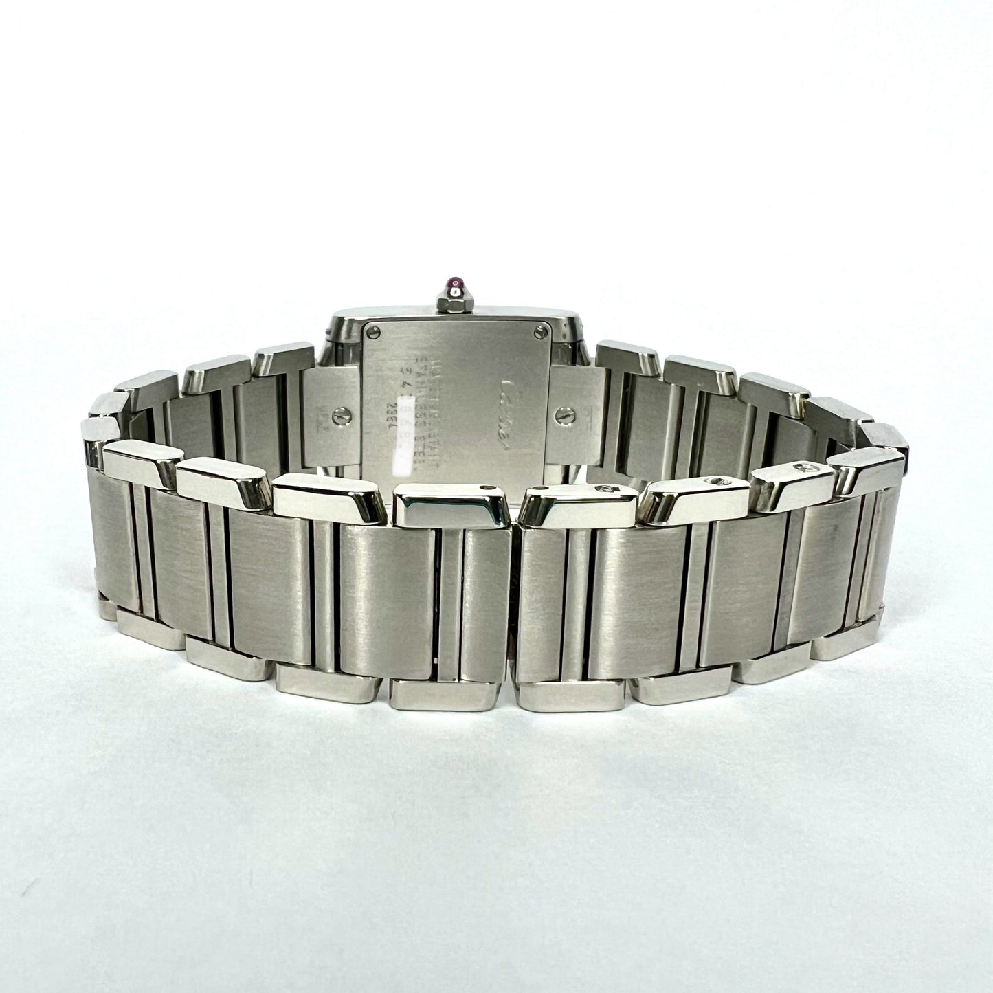 CARTIER TANK FRANCAISE Quartz 20mm Steel 0.80TCW DIAMOND Watch