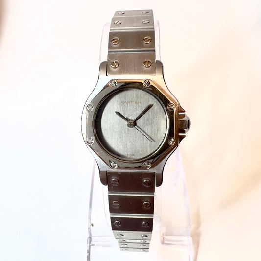 CARTIER SANTOS OCTAGON Automatic 25mm Steel Gray Ghost Dial Watch