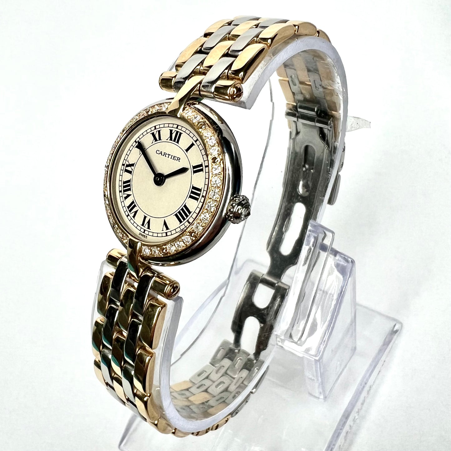 CARTIER PANTHERE VENDOME Quartz 24mm 3 Row Gold 0.80TCW Diamond Watch