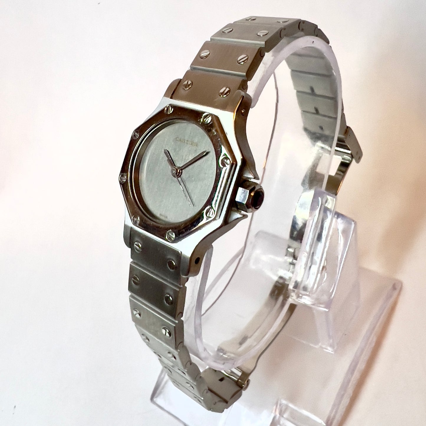 CARTIER SANTOS OCTAGON Automatic 25mm Steel Watch
