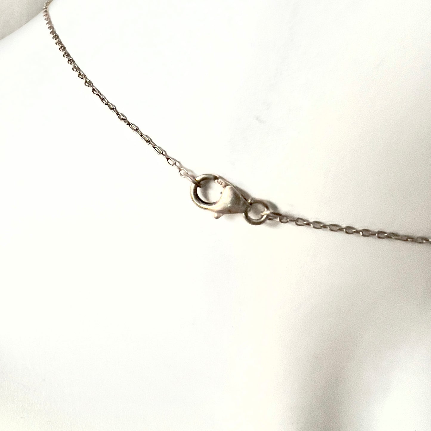 925 Sterling Silver Genuine Amethyst Necklace 28 inches long