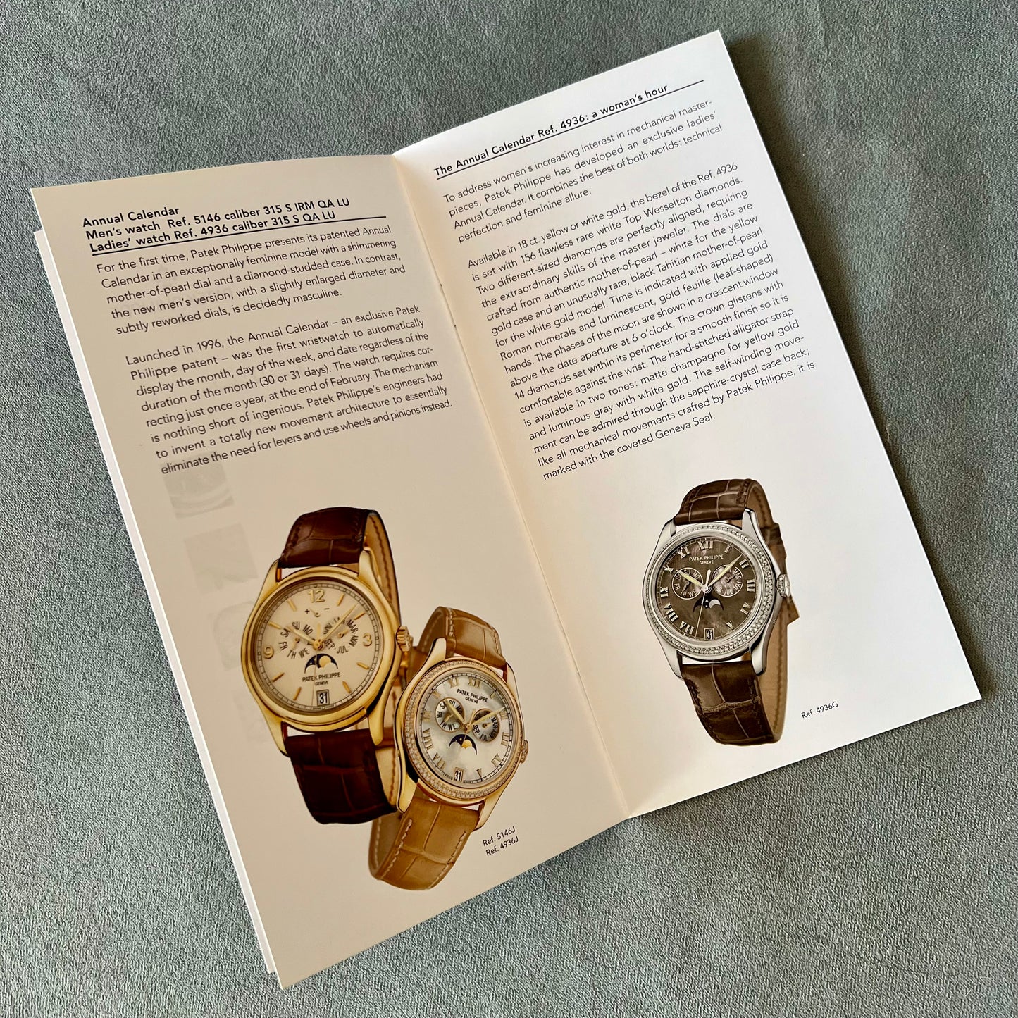 PATEK PHILIPPE Annual Calendar Booklet Ref. 5146, Ref. 4936 English