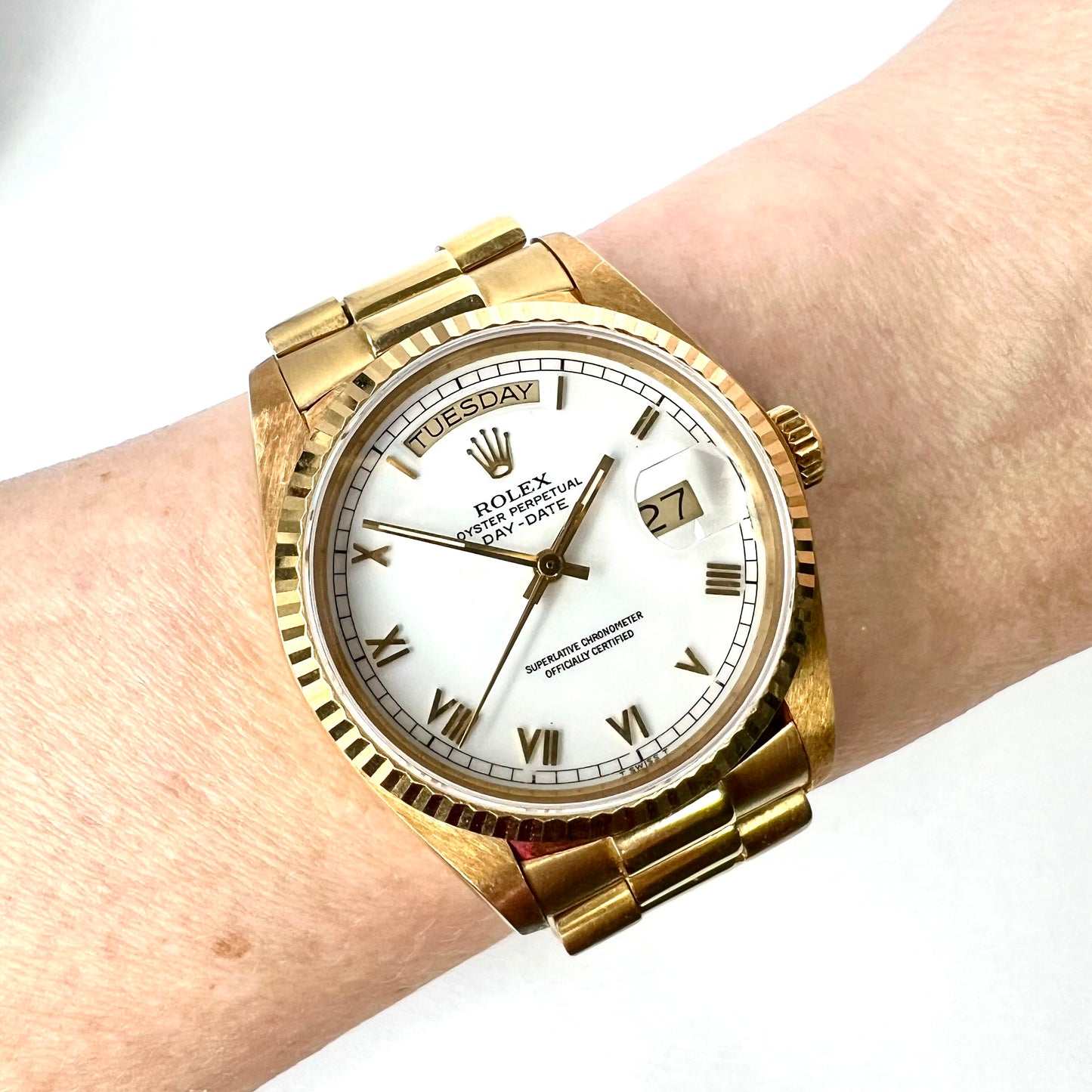 ROLEX OYSTER PERPETUAL DAY-DATE Automatic 36mm 18K Yellow Gold Watch