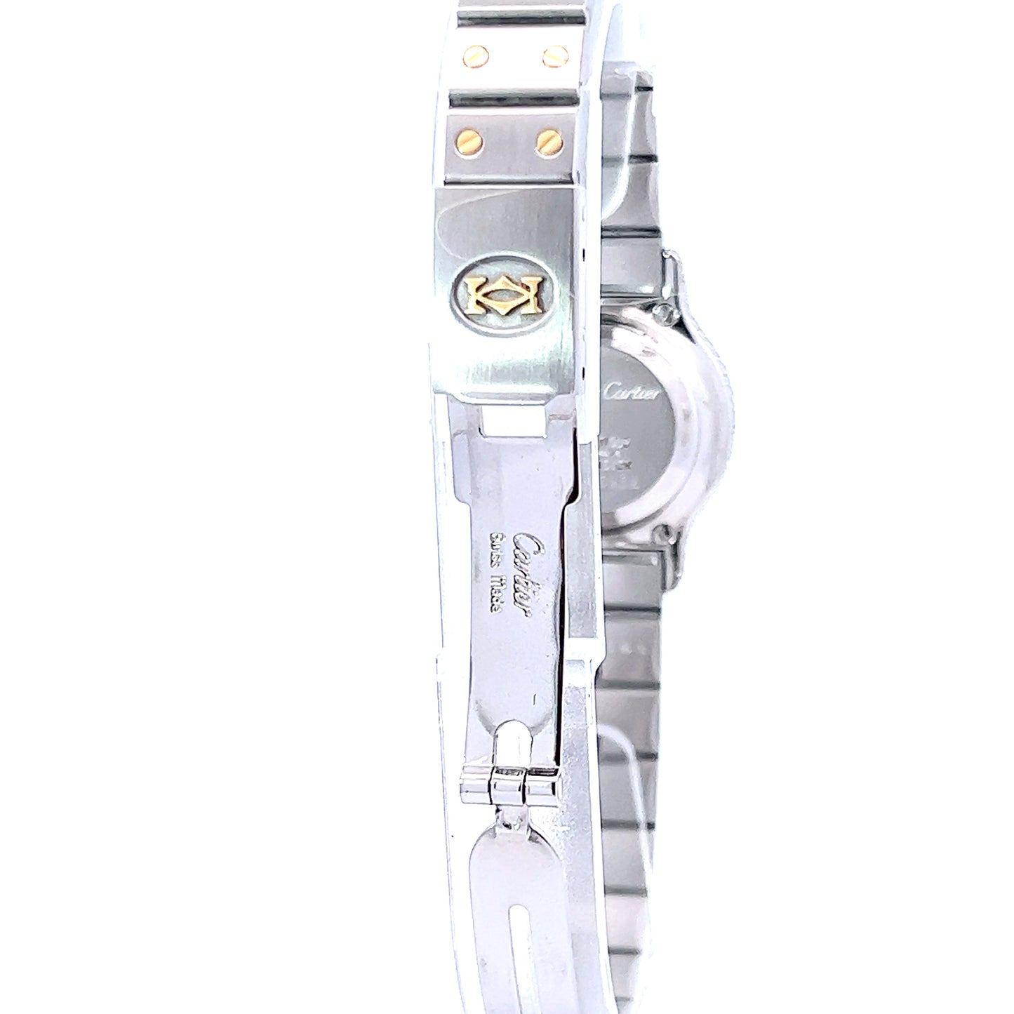 CARTIER SANTOS OCTAGON 25mm Automatic 2 Tone 1.5TCW DIAMOND Watch