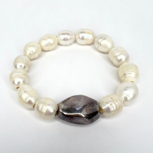 Large Natural Pearl Bracelet