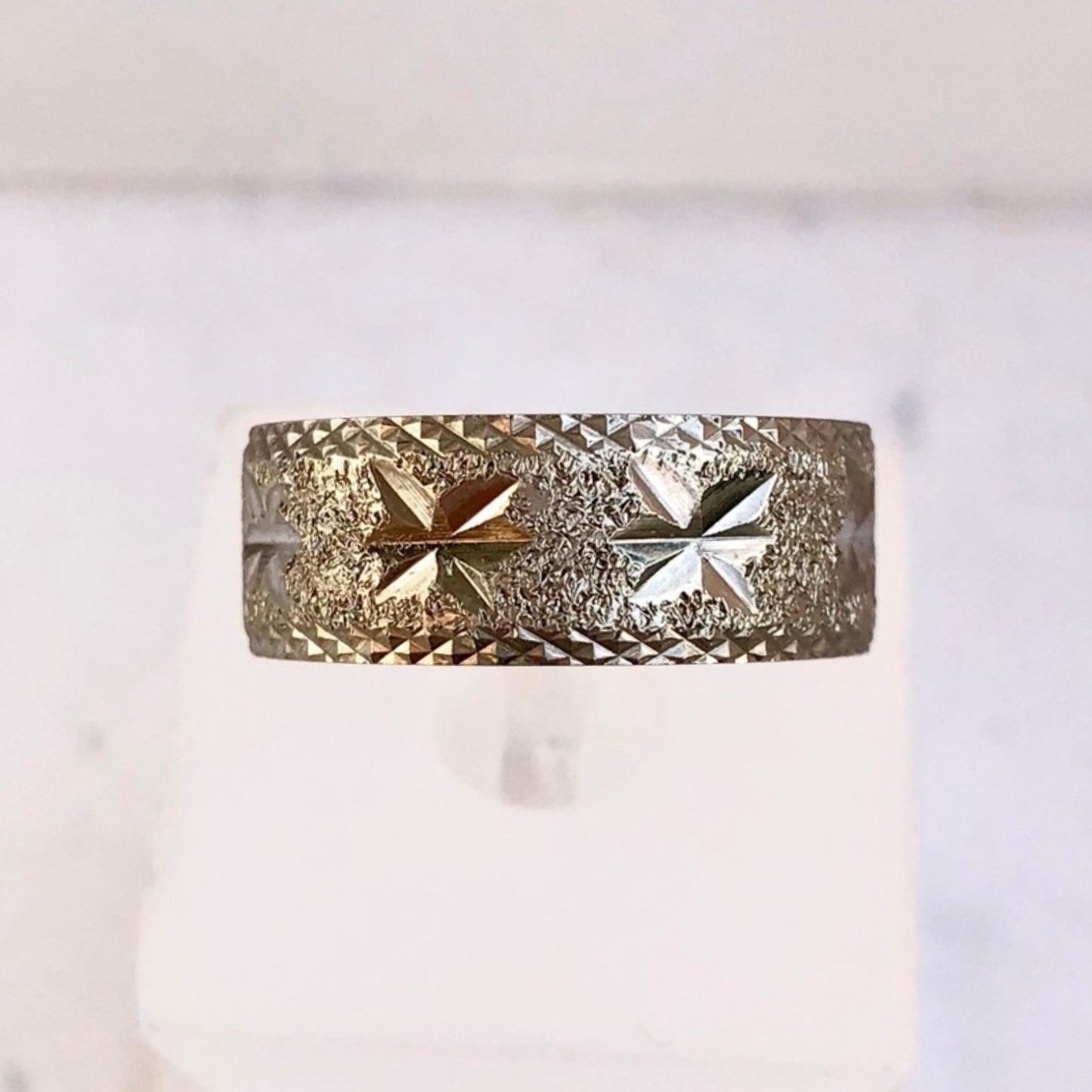 Silver Tone Unisex Band Ring Size 10