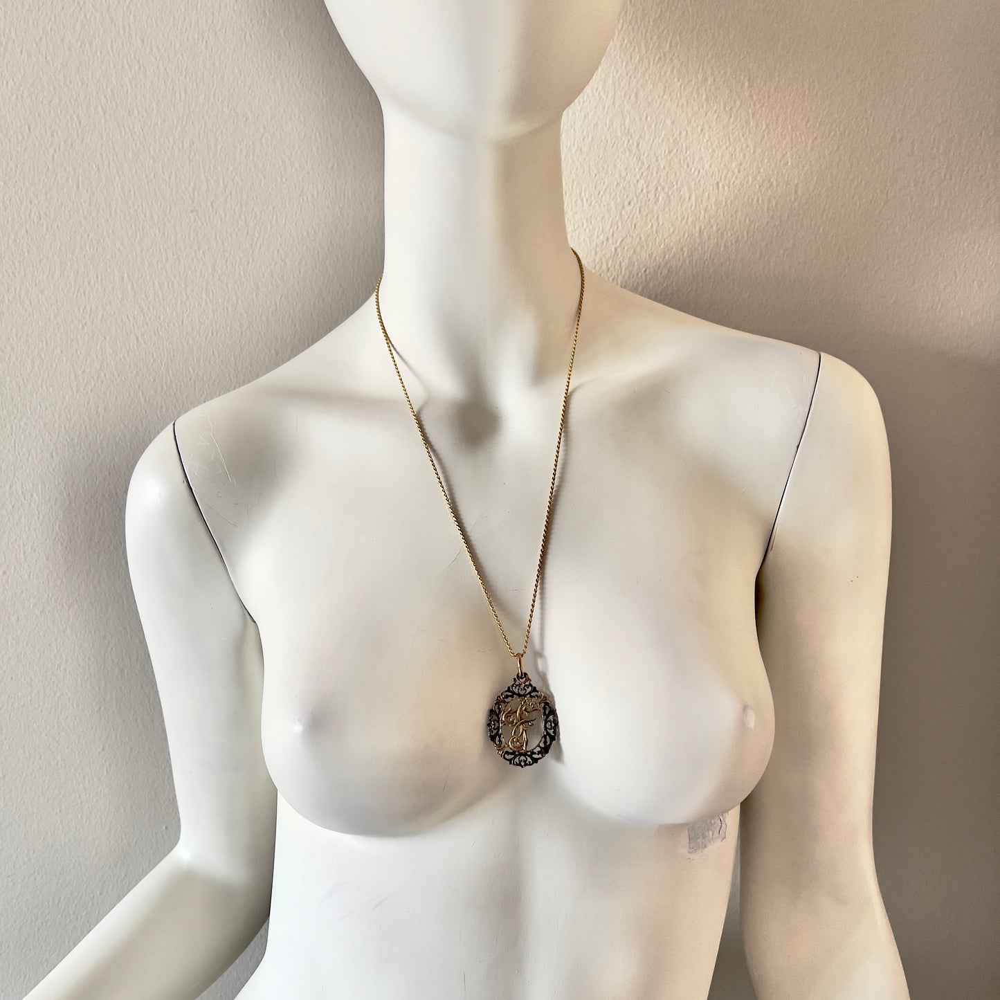 925 Gold Plated Sterling Silver Necklace with Pendant 11.53g