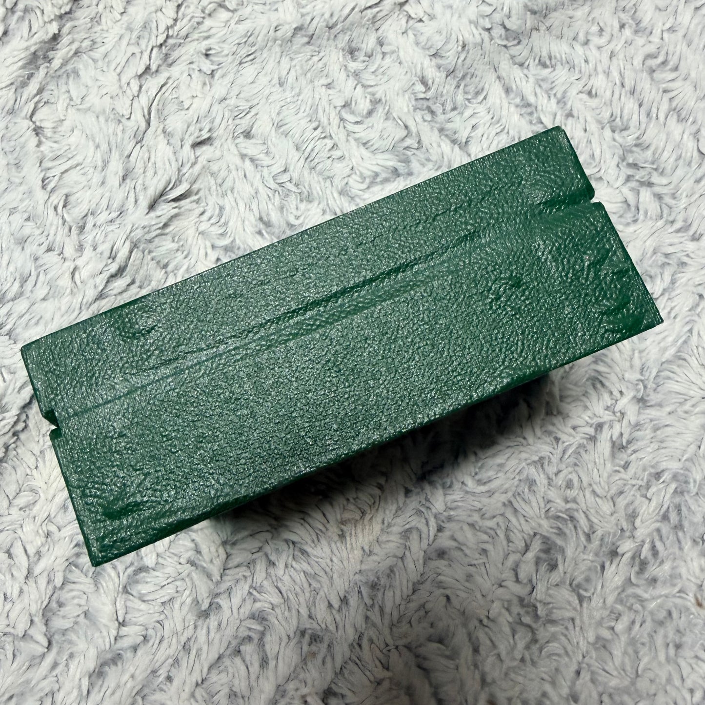 ROLEX Green Satin & Velvet Coffin/Triangle Box 4.90x3.75x1.90 inches