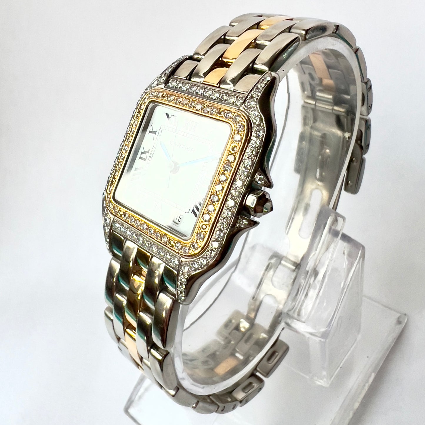 CARTIER PANTHERE Quartz 27mm 1 Row Gold 1.27TCW DIAMOND Watch