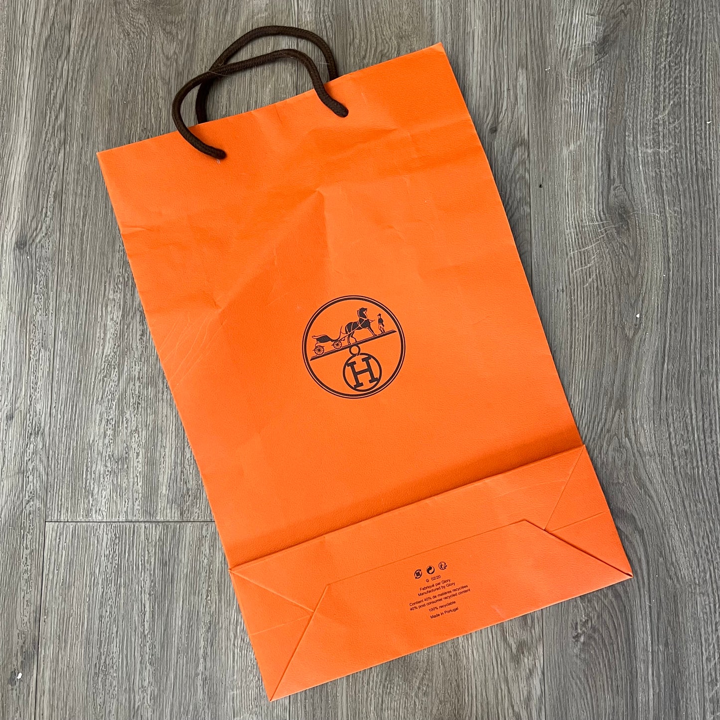 HERMES Shopping Bag 17x11x4 inches 