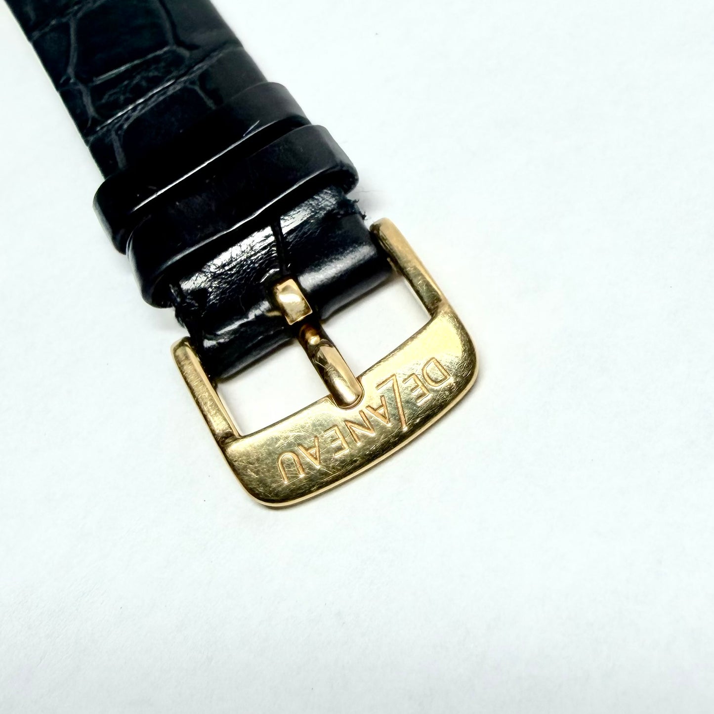 DELANEAU Princess Quartz 23.50mm 18K Yellow Gold FACTORY DIAMOND Watch