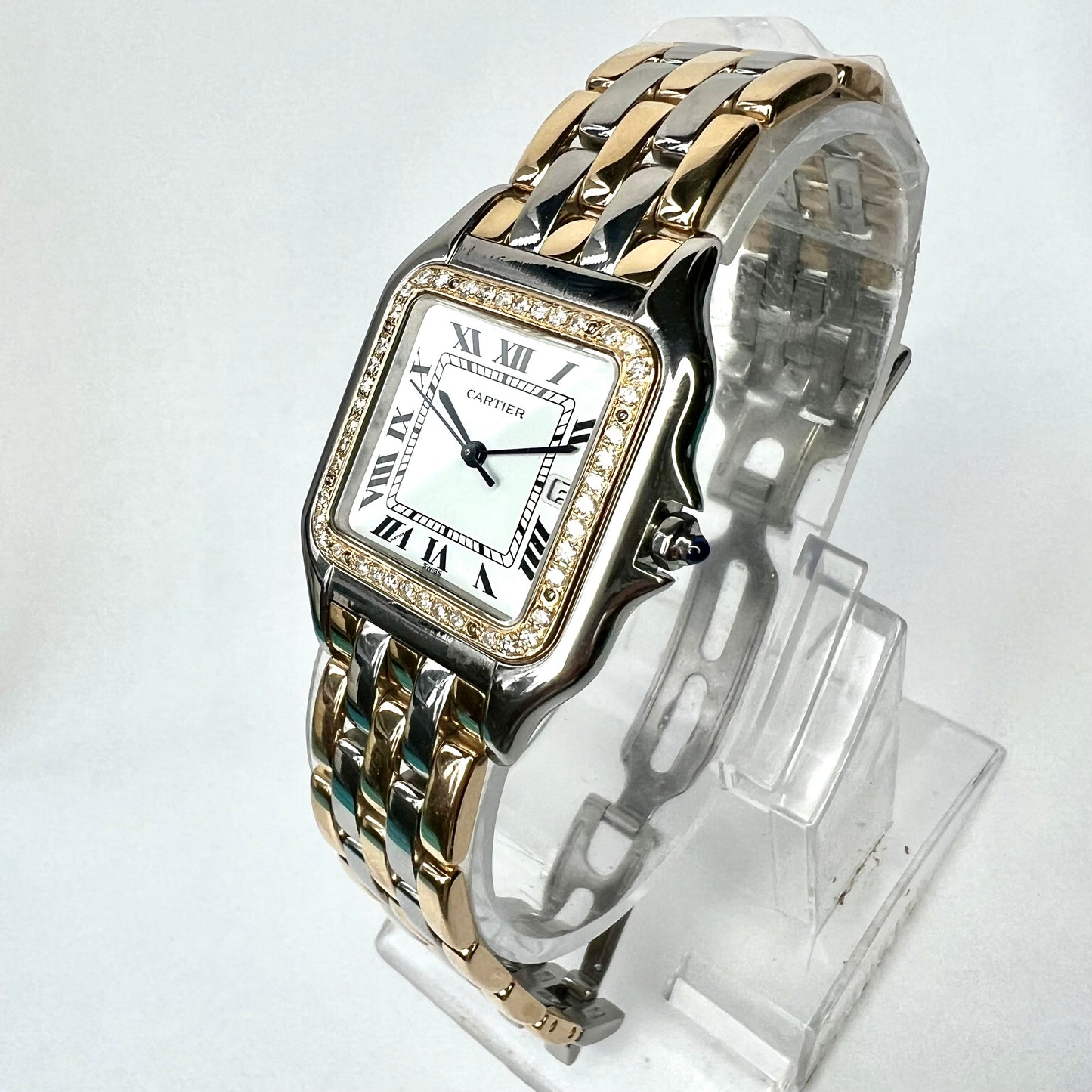 CARTIER PANTHERE Quartz 29mm 3 Row Gold 0.55TCW DIAMOND Watch