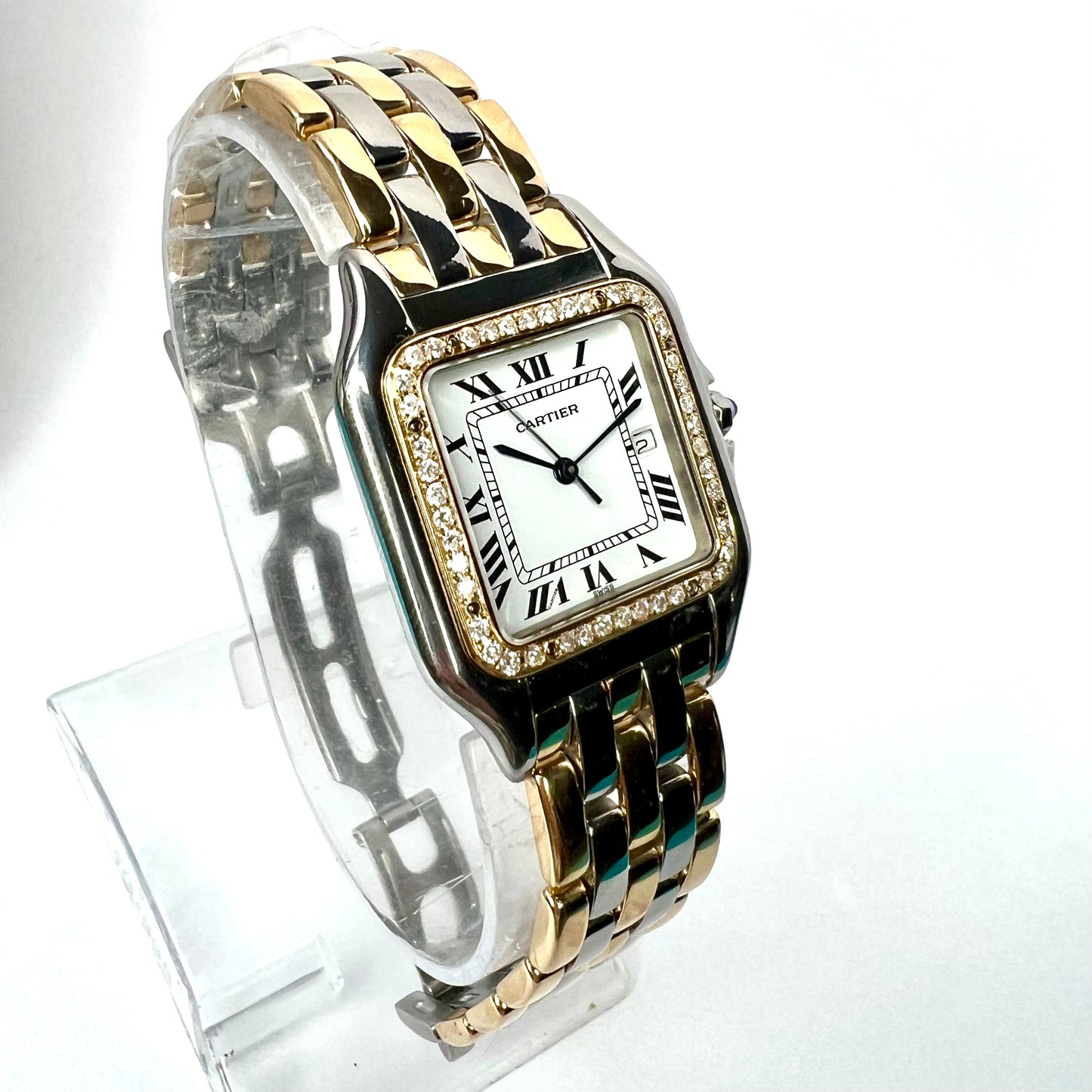 CARTIER PANTHERE Quartz 29mm 3 Row Gold 0.55TCW DIAMOND Watch