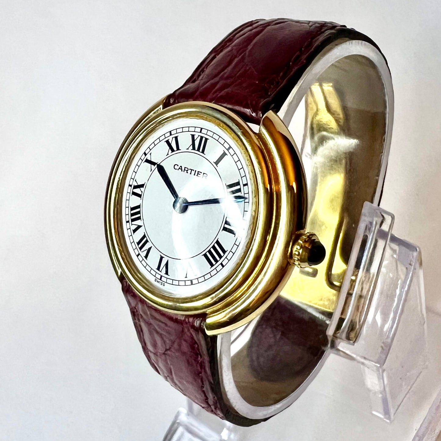 CARTIER ELLIPSE 33mm Manual Winding 18K Yellow Gold Watch