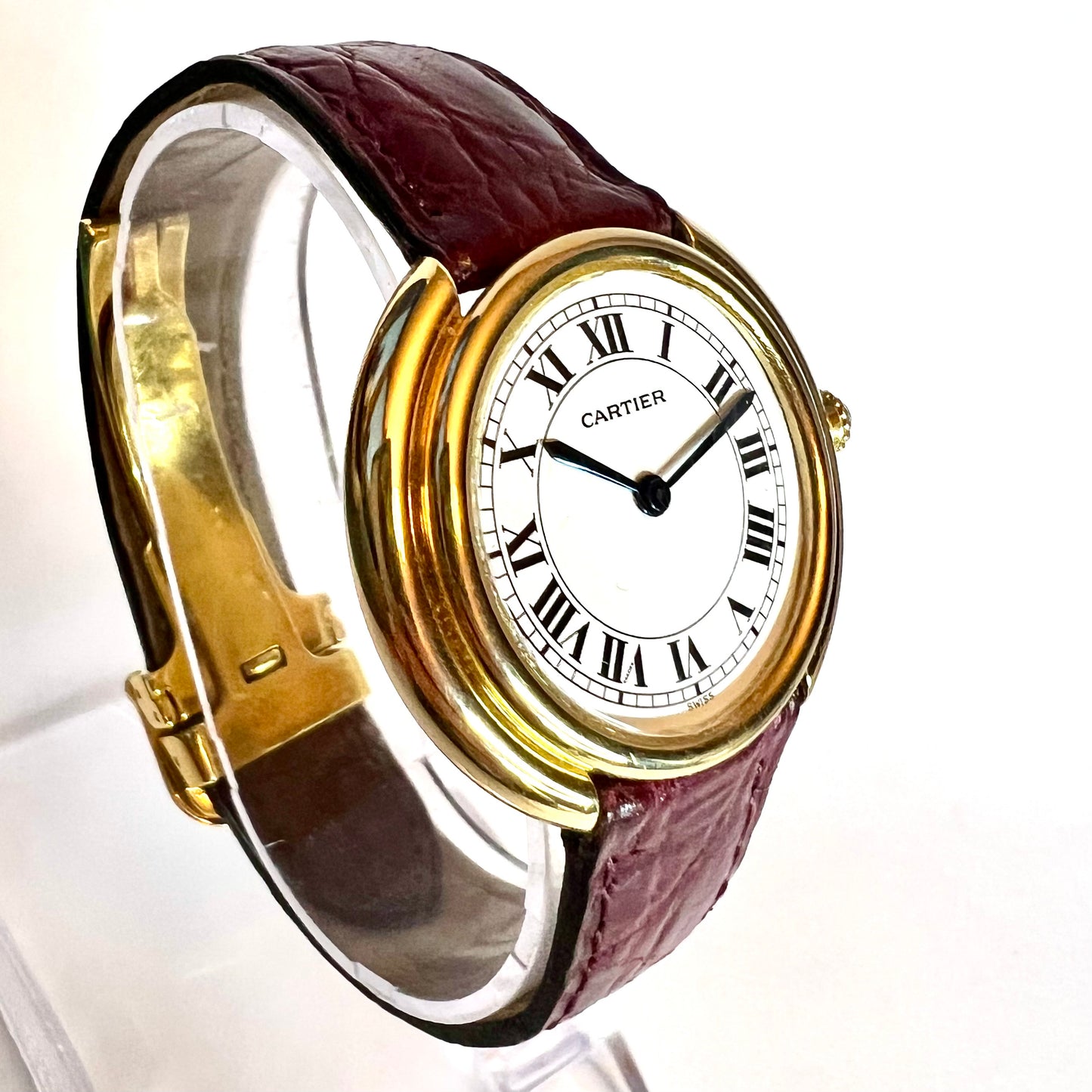 CARTIER ELLIPSE 33mm Manual Winding 18K Yellow Gold Watch