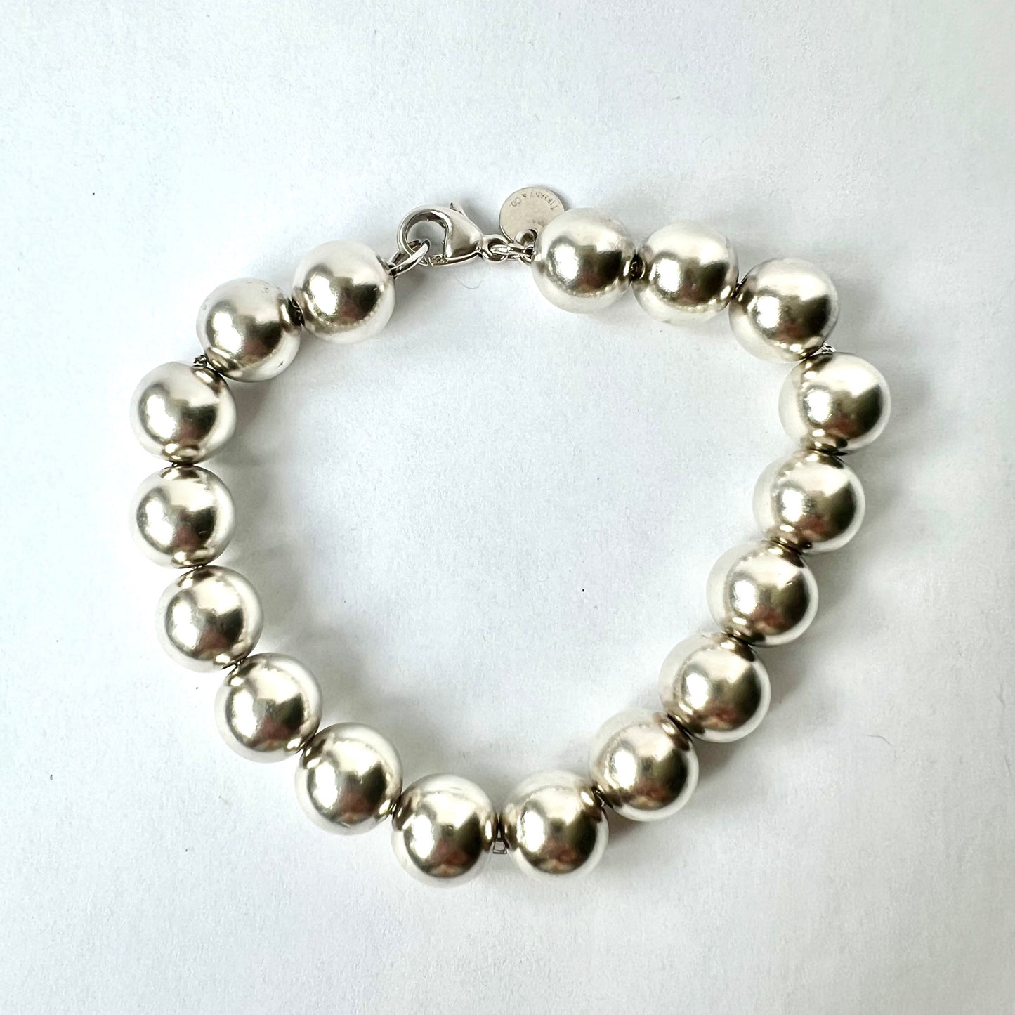 TIFFANY & CO. 925 Sterling Silver Beaded Bracelet