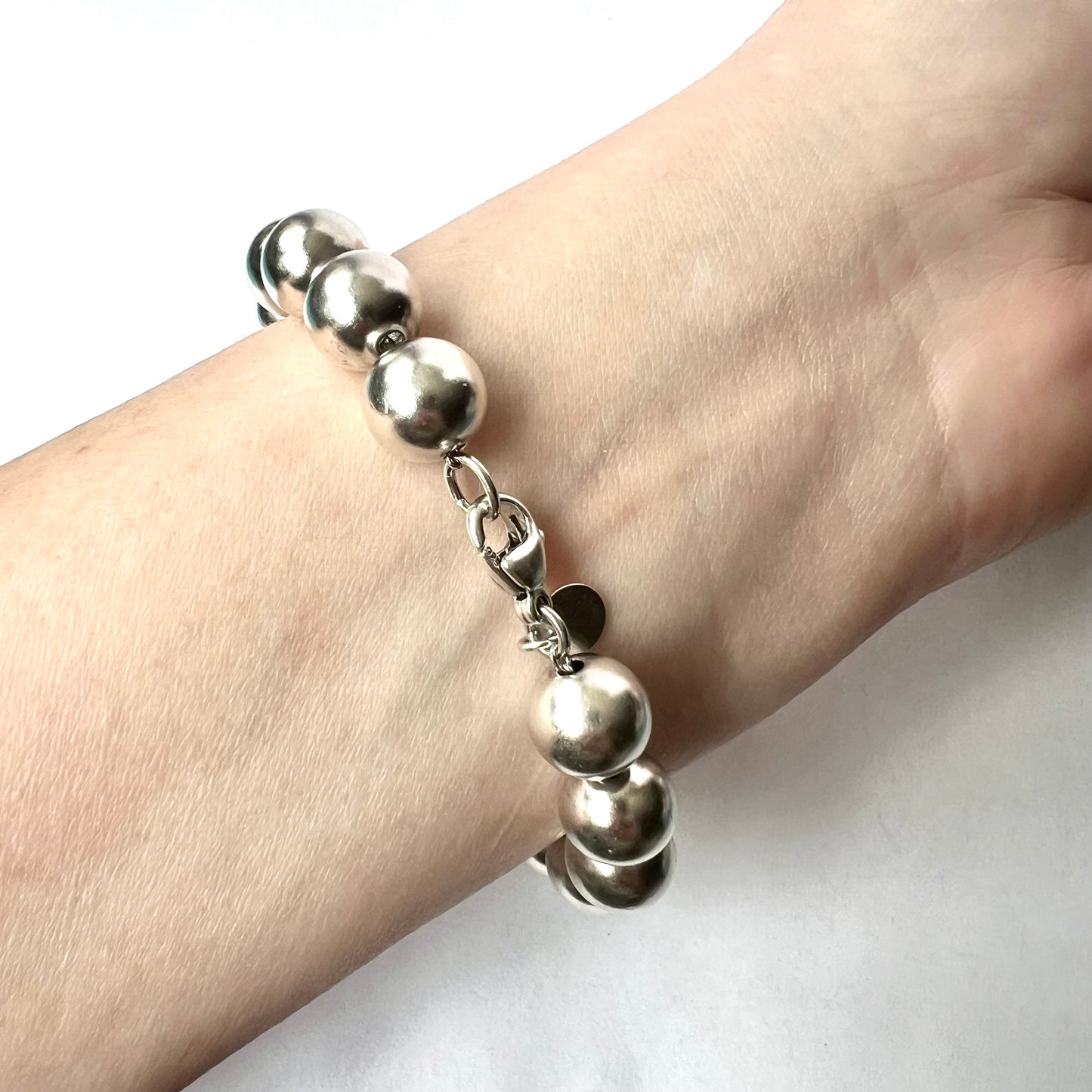 TIFFANY & CO. 925 Sterling Silver Beaded Bracelet