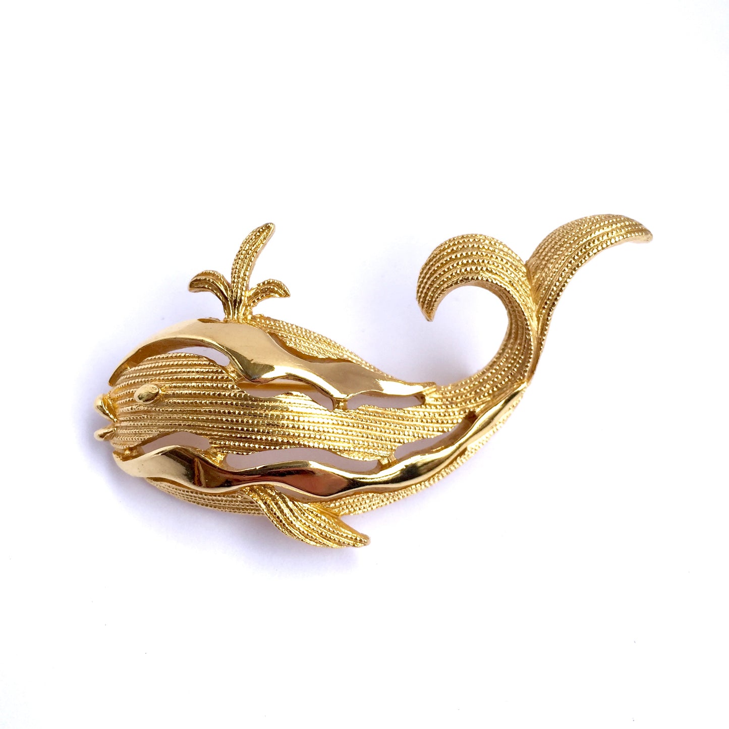 TRIFARI Gold Tone Whale Brooch