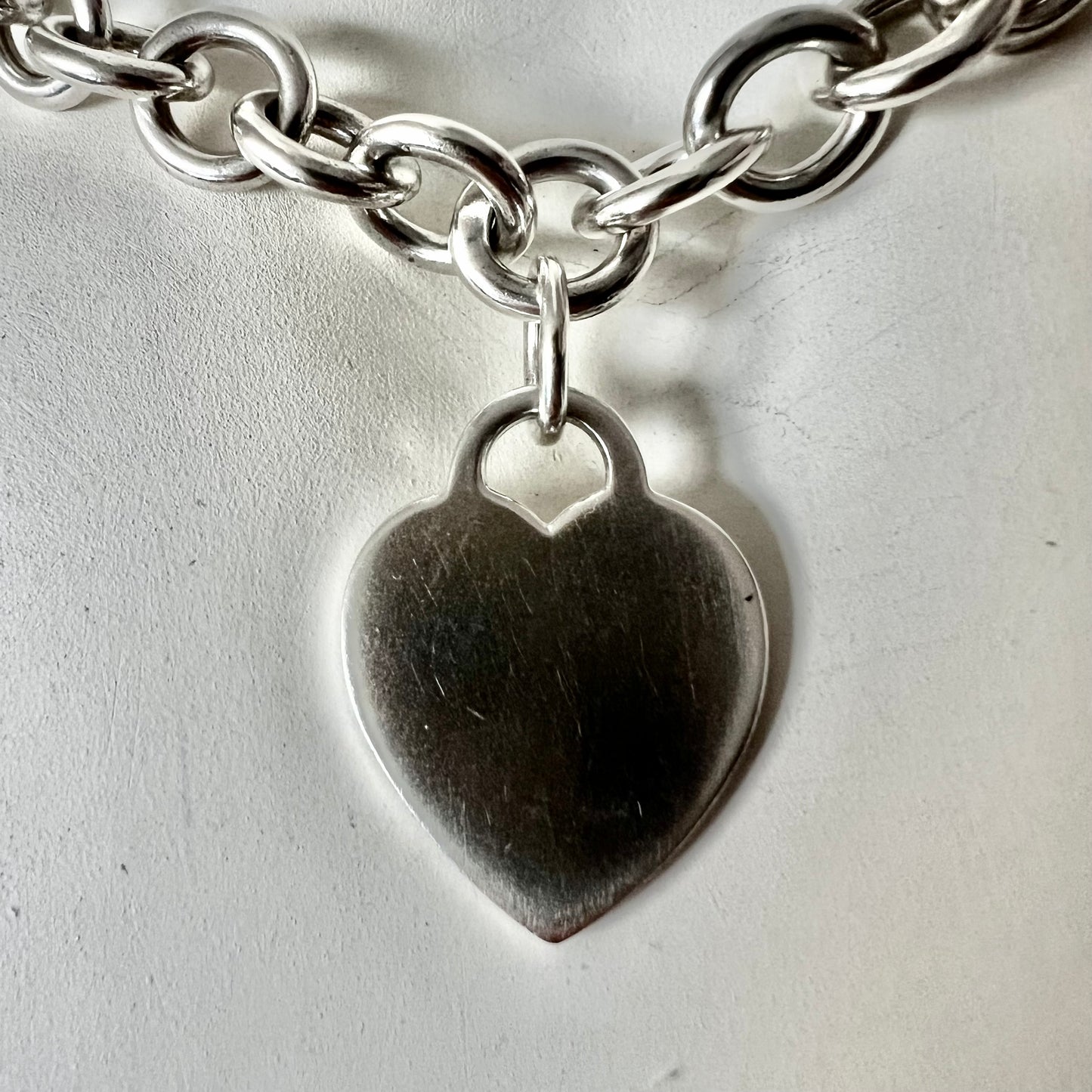 TIFFANY & CO. 925 Sterling Silver Heart Pendant Necklace
