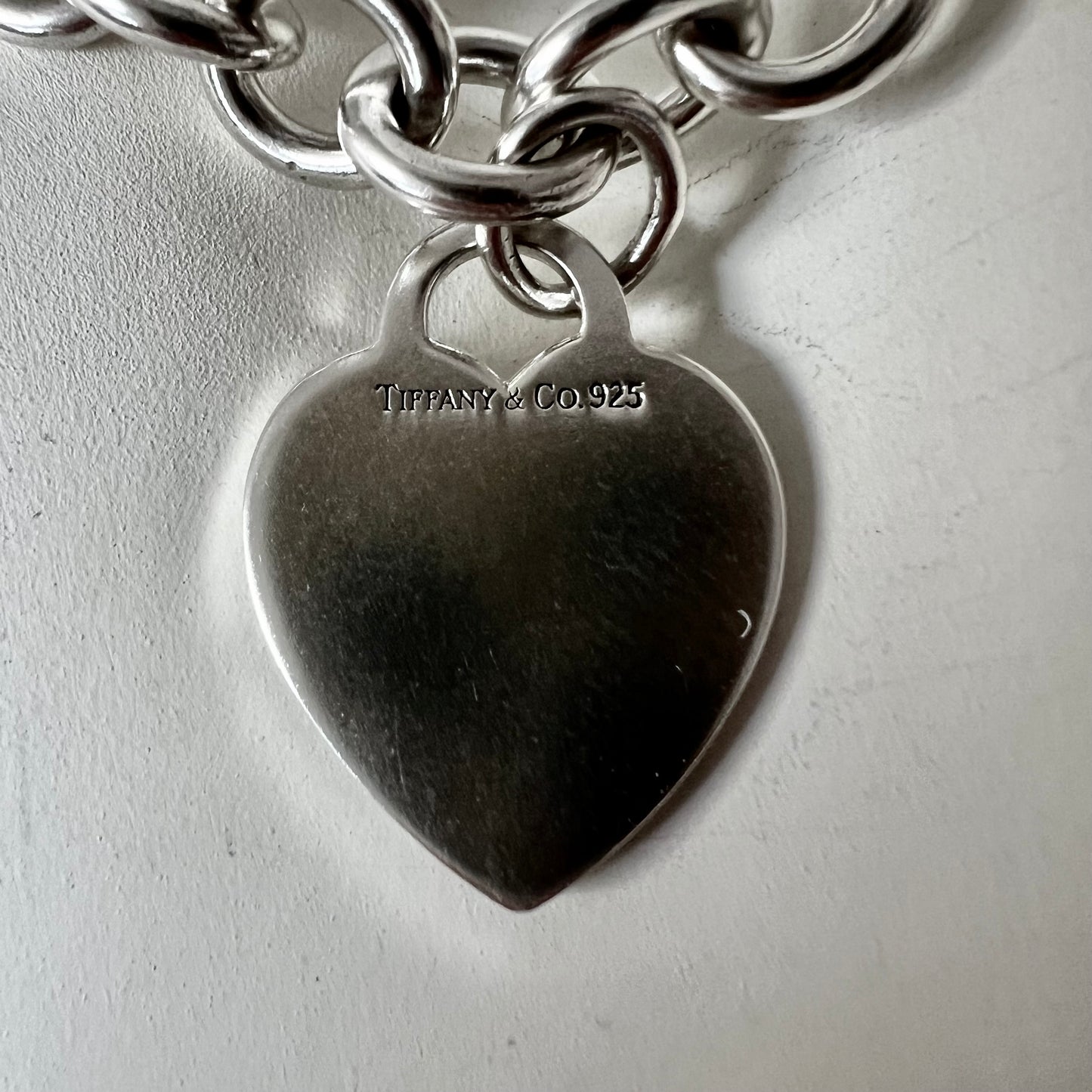 TIFFANY & CO. 925 Sterling Silver Heart Pendant Necklace