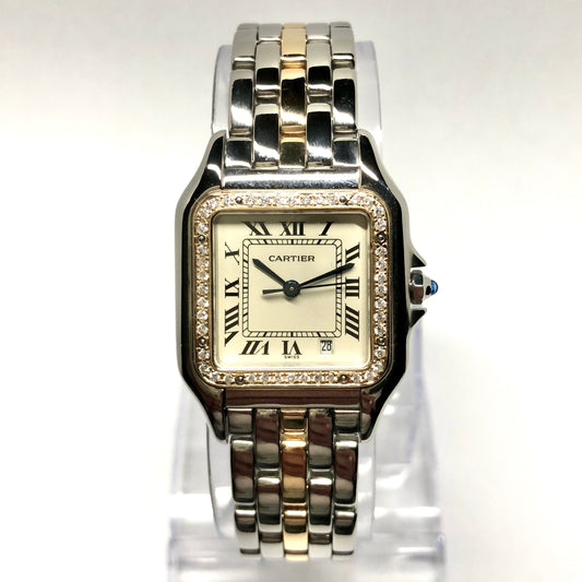CARTIER PANTHERE Quartz 27mm 1 Row Gold 0.48TCW DIAMOND Watch
