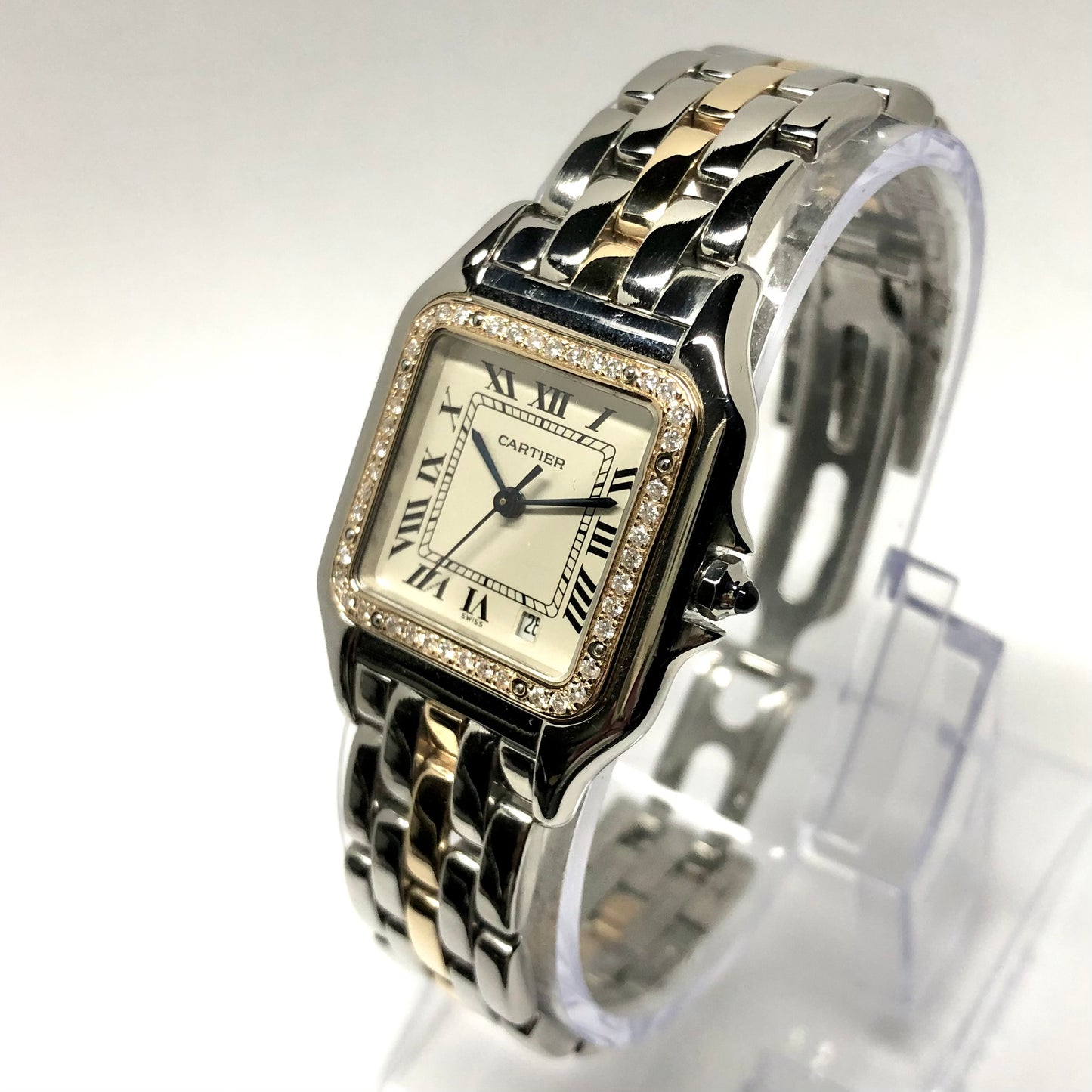 CARTIER PANTHERE Quartz 27mm 1 Row Gold 0.41TCW DIAMOND Watch