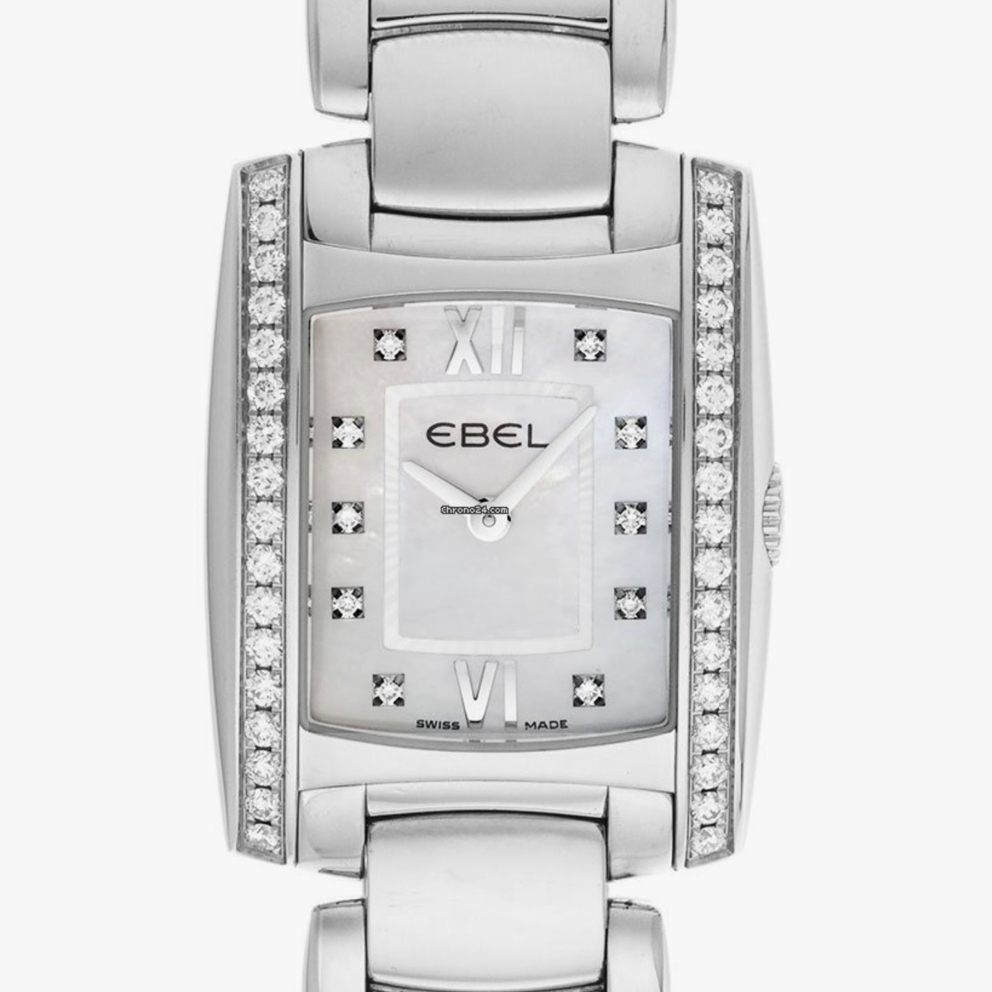 EBEL BRASILIA Quartz 23mm Steel 1TCW Diamond Watch