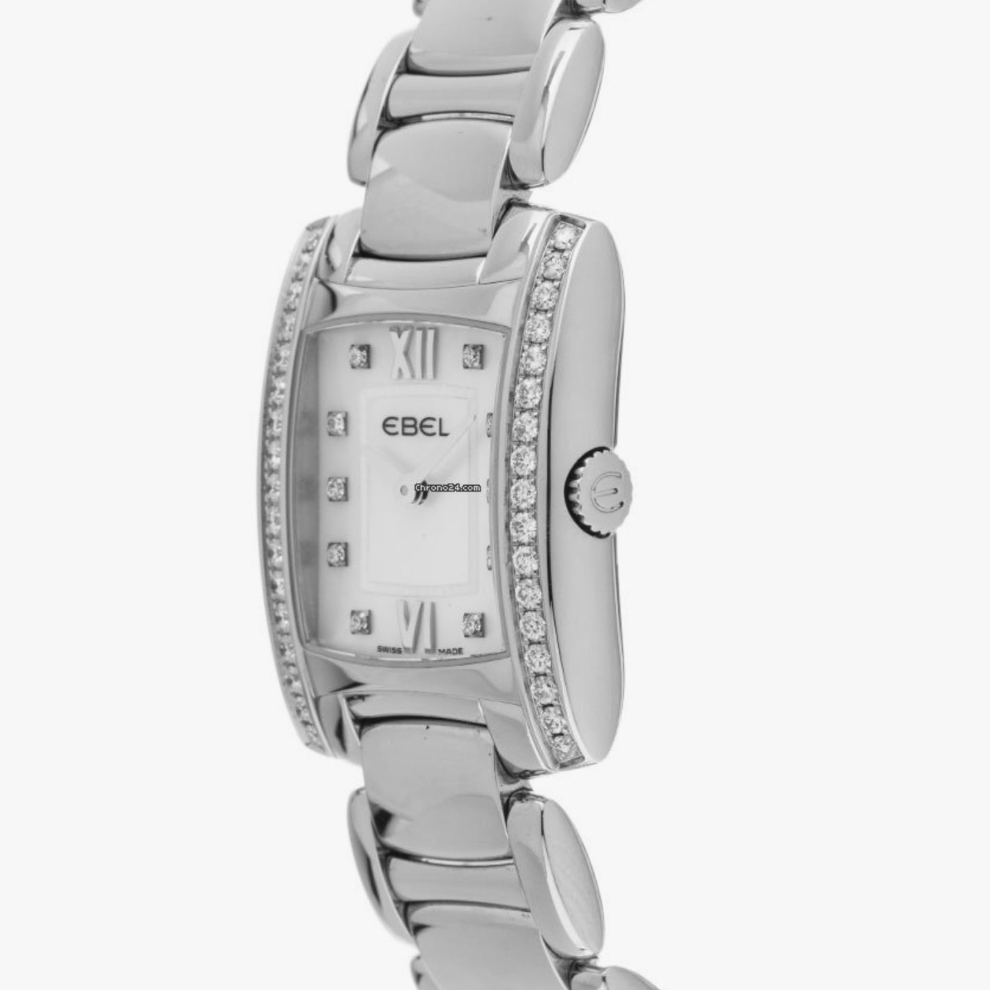 EBEL BRASILIA Quartz 23mm Steel 1TCW Diamond Watch