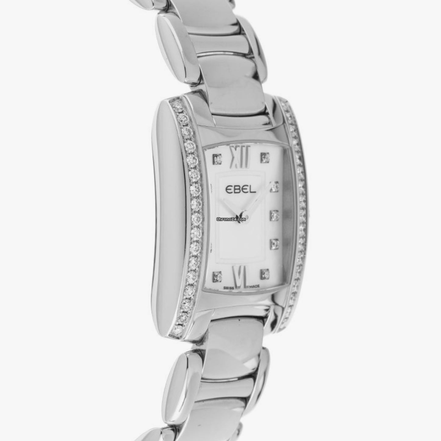 EBEL BRASILIA Quartz 23mm Steel 1TCW Diamond Watch