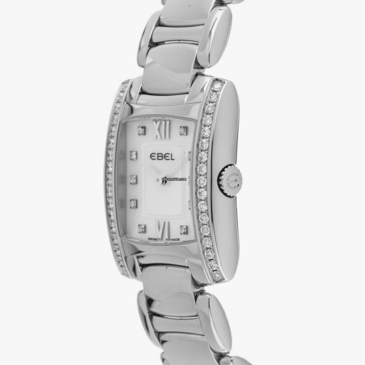 EBEL BRASILIA Quartz 23mm Steel 1TCW Diamond Watch