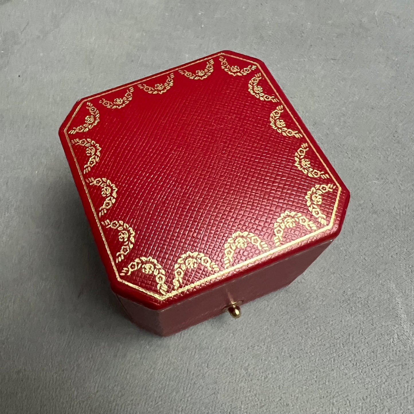 Vintage CARTIER Ring Box + Outer Box 2.60x2.50x2.10 inches 