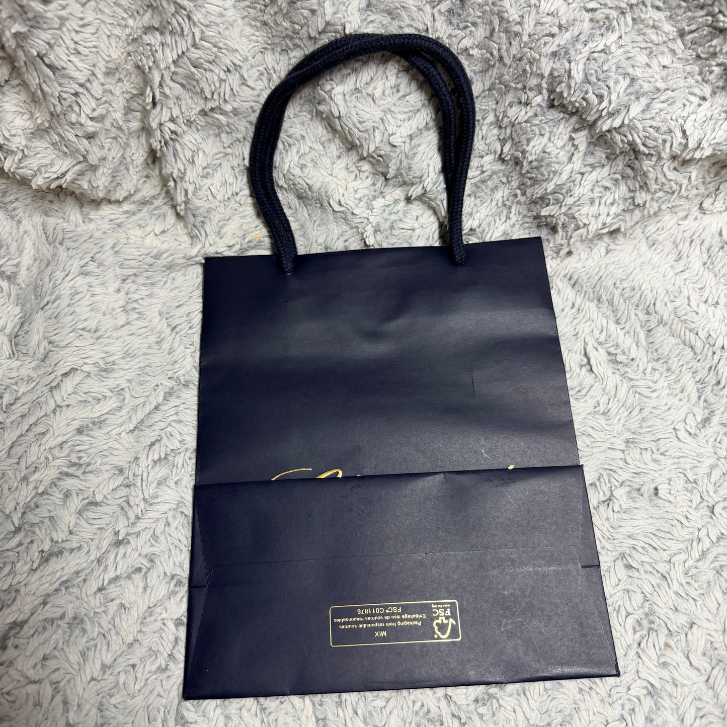 CHOPARD Blue Matte Shopping Bag 9.30x7.90x3.90 inches