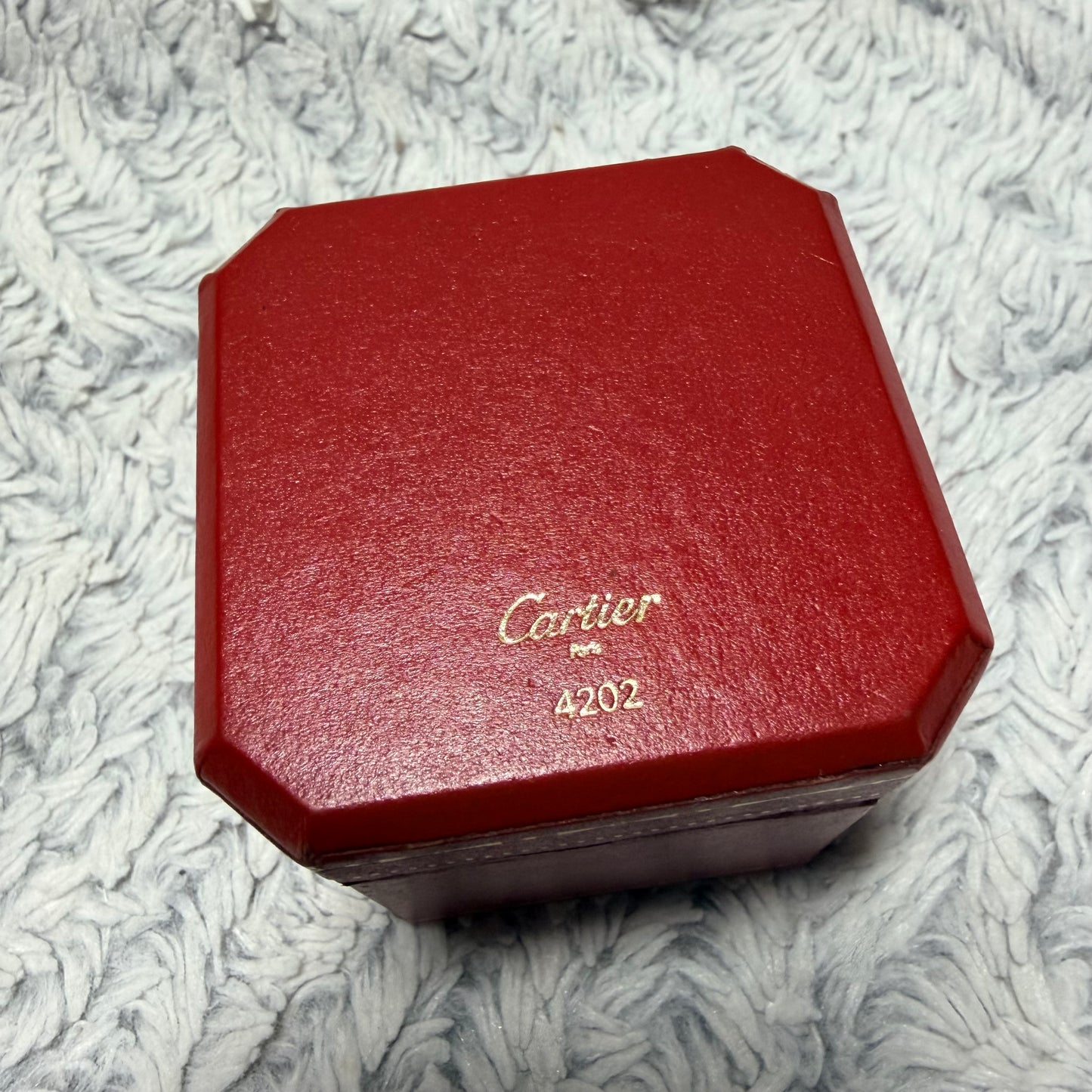 Vintage CARTIER Ring Box 2.30x2.30x2.10 inches