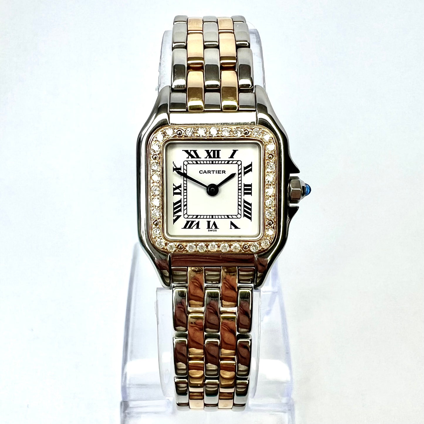 CARTIER PANTHERE Quartz 23mm 2 Row Gold 0.33TCW Diamond Watch