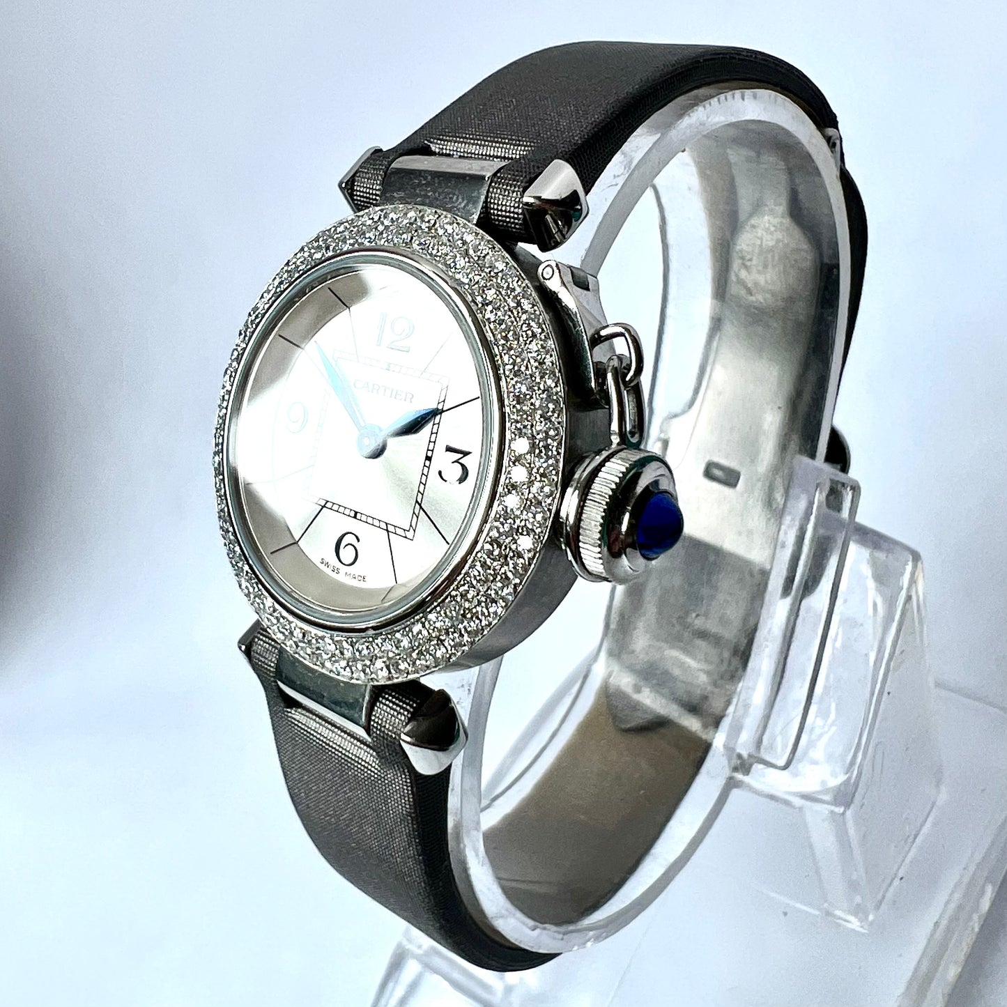 CARTIER PASHA Quartz 26mm Steel 0.89TCW DIAMOND Watch