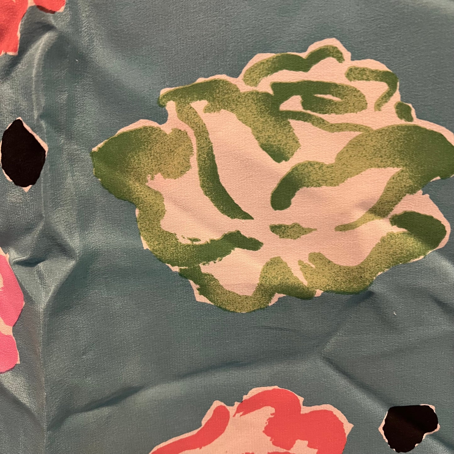 EMANUEL UNGARO 100% Silk Floral Scarf 35x34 inches Made in ITALY