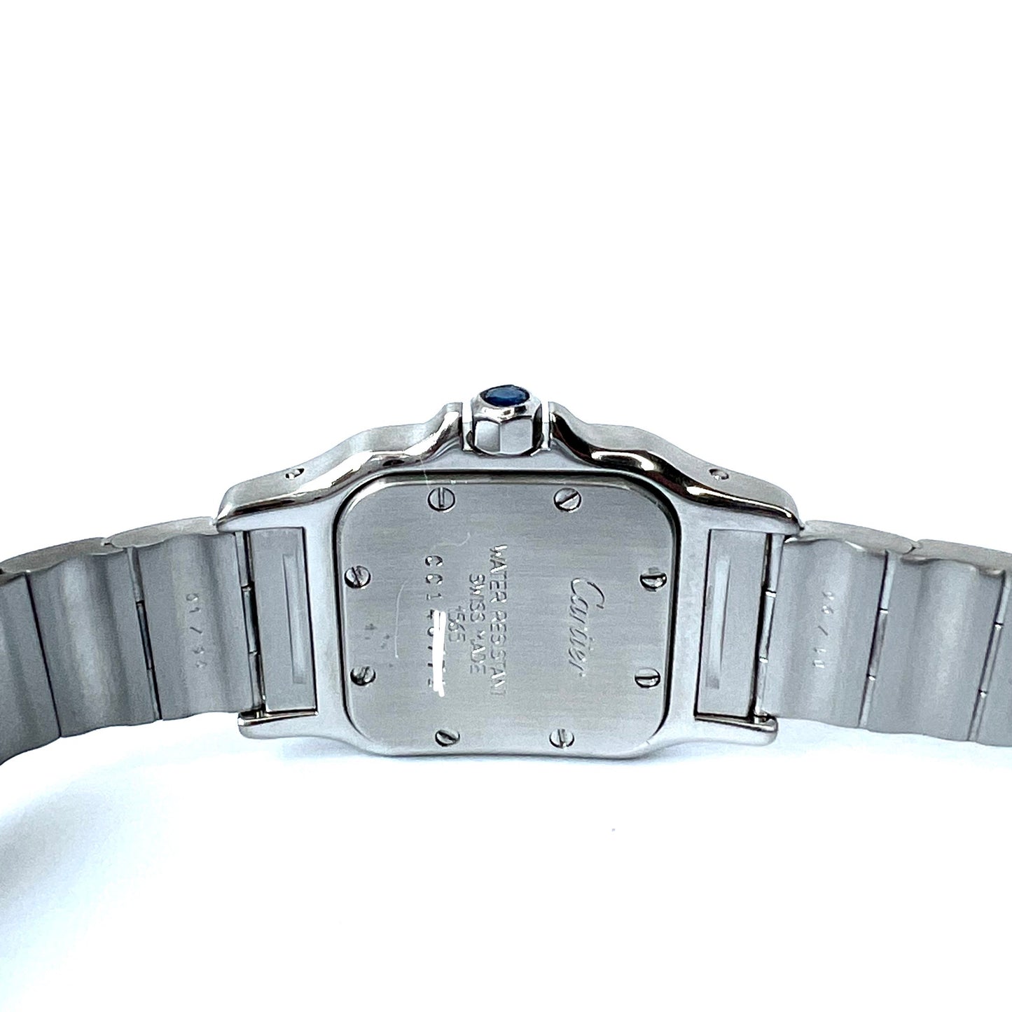 CARTIER Santos Galbee Quartz 24mm Steel 0.69TCW DIAMOND Watch