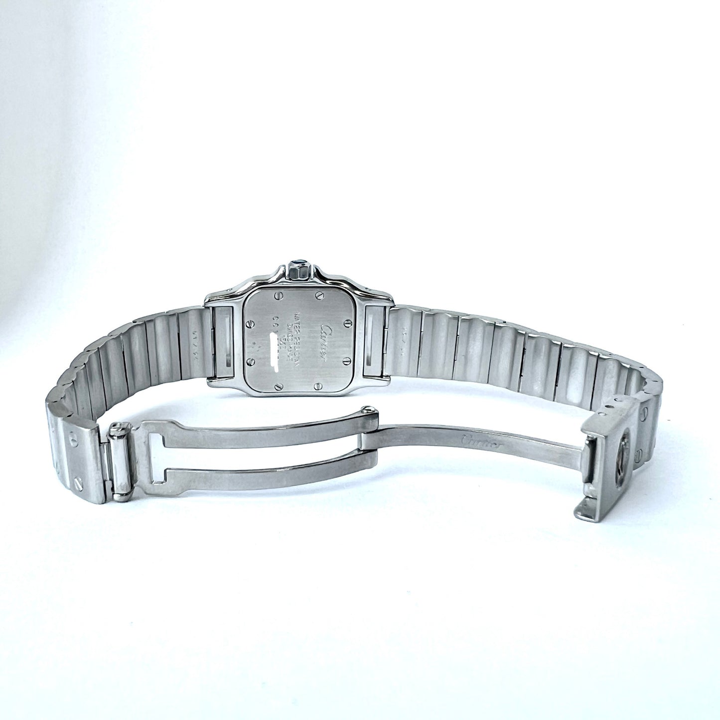 CARTIER Santos Galbee Quartz 24mm Steel 0.69TCW DIAMOND Watch