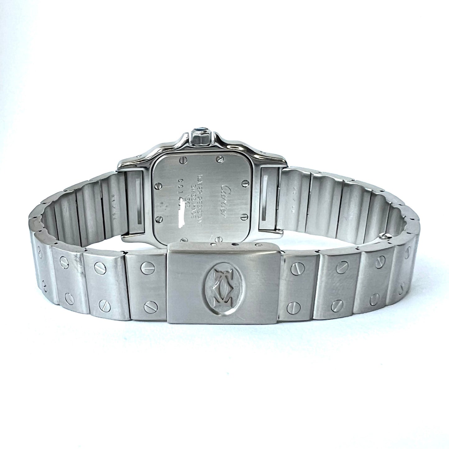 CARTIER Santos Galbee Quartz 24mm Steel 0.69TCW DIAMOND Watch