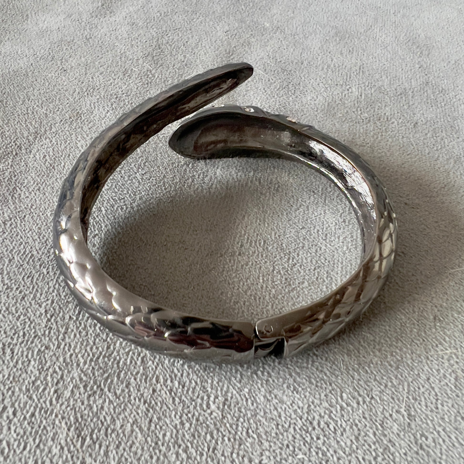 BUCKINGHAM Snake Bracelet with Crystals 6.75 Inches